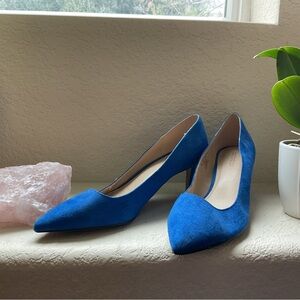 Covington Elegant Blue Faux Suede Women's Pumps
